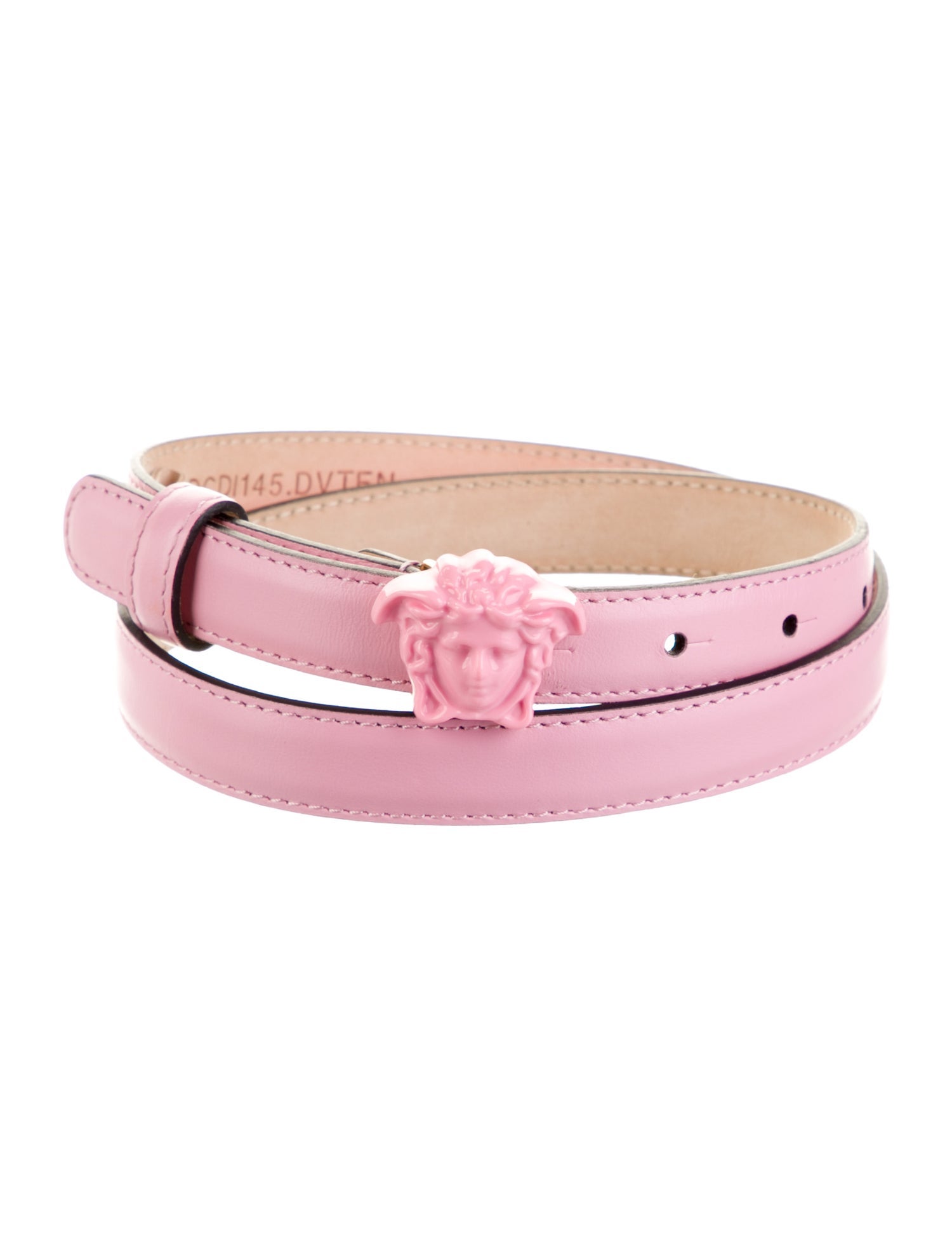 Versace Skinny Leather Waist Belt